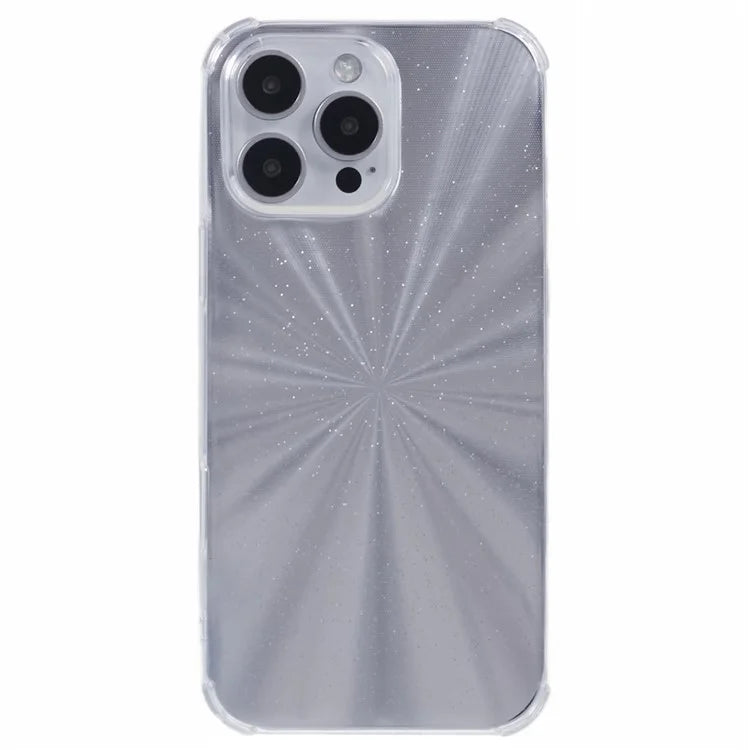 For iPhone 16 Pro Case Drop Protective TPU Phone Cover with Sparkly Paper