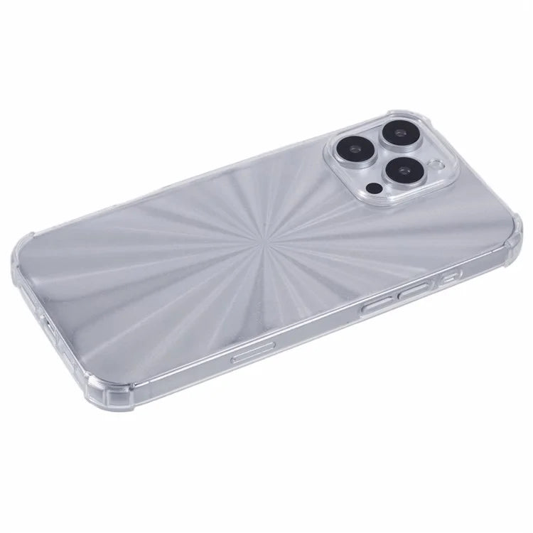 For iPhone 16 Pro Case Drop Protective TPU Phone Cover with Sparkly Paper