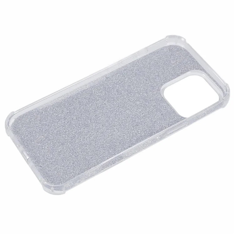For iPhone 16 Pro Case Drop Protective TPU Phone Cover with Sparkly Paper