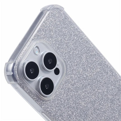 For iPhone 16 Pro Case Drop Protective TPU Phone Cover with Sparkly Paper