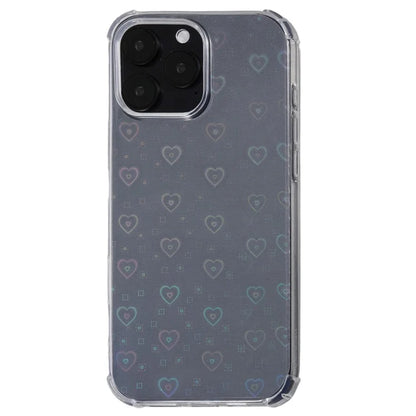 For iPhone 16 Pro Case Drop Protective TPU Phone Cover with Sparkly Paper