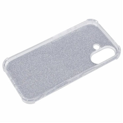 For iPhone 16 Plus Case Shiny Aesthetic TPU Phone Cover with Sparkly Paper