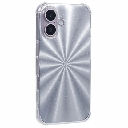 For iPhone 16 Plus Case Shiny Aesthetic TPU Phone Cover with Sparkly Paper