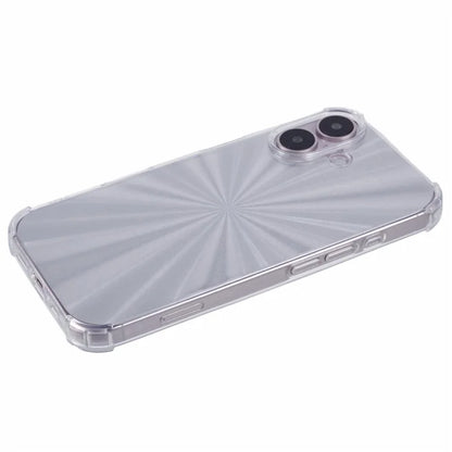 For iPhone 16 Plus Case Shiny Aesthetic TPU Phone Cover with Sparkly Paper