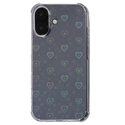 For iPhone 16 Plus Case Shiny Aesthetic TPU Phone Cover with Sparkly Paper