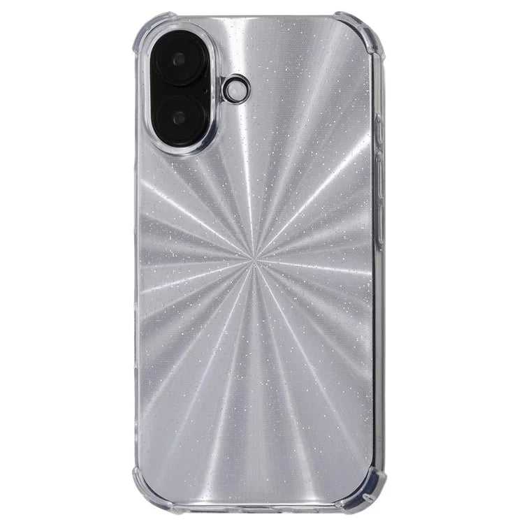 For iPhone 16 Plus Case Fall Protection TPU Phone Cover with 4 Card Papers