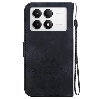 For Xiaomi Poco F6 Pro 5G / Redmi K70 5G / K70 Pro 5G Wallet Phone Case Lotus Imprint Leather Cover