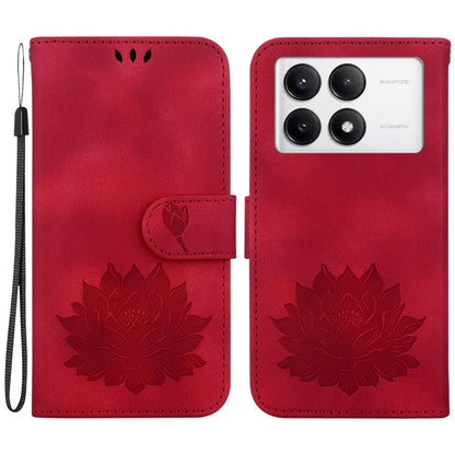For Xiaomi Poco F6 Pro 5G / Redmi K70 5G / K70 Pro 5G Wallet Phone Case Lotus Imprint Leather Cover