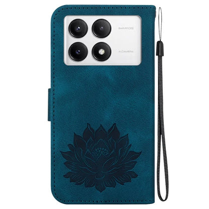 For Xiaomi Poco F6 Pro 5G / Redmi K70 5G / K70 Pro 5G Wallet Phone Case Lotus Imprint Leather Cover