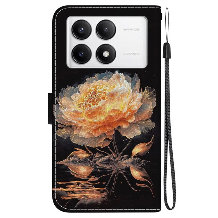 For Xiaomi Poco F6 Pro 5G / Redmi K70 5G / K70 Pro 5G Wallet Case Pattern Print Leather Phone Cover