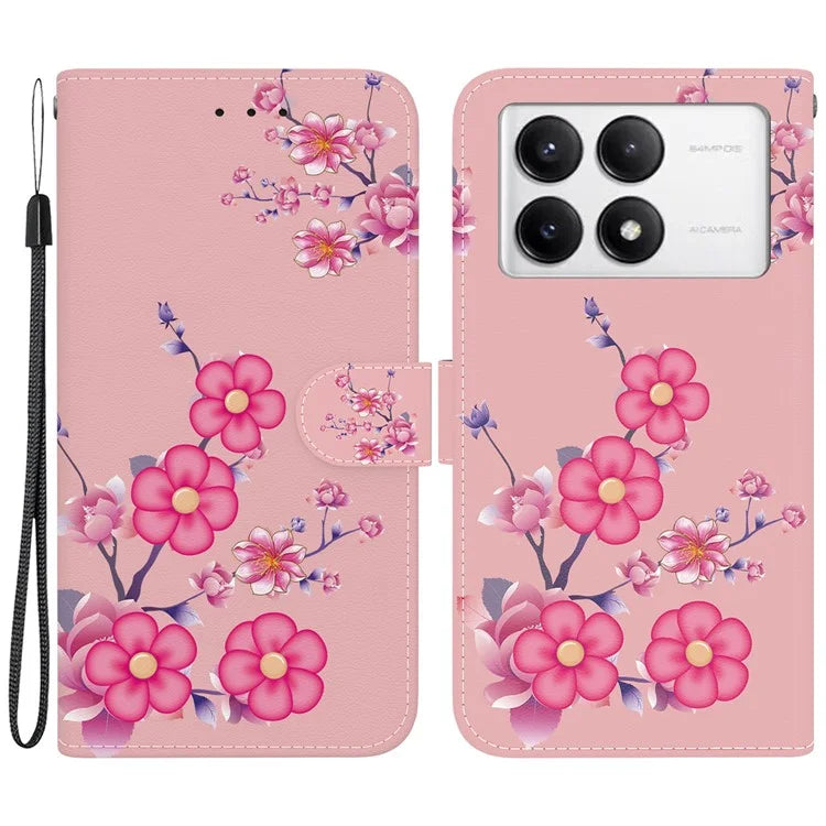 For Xiaomi Poco F6 Pro 5G / Redmi K70 5G / K70 Pro 5G Wallet Case Pattern Print Leather Phone Cover