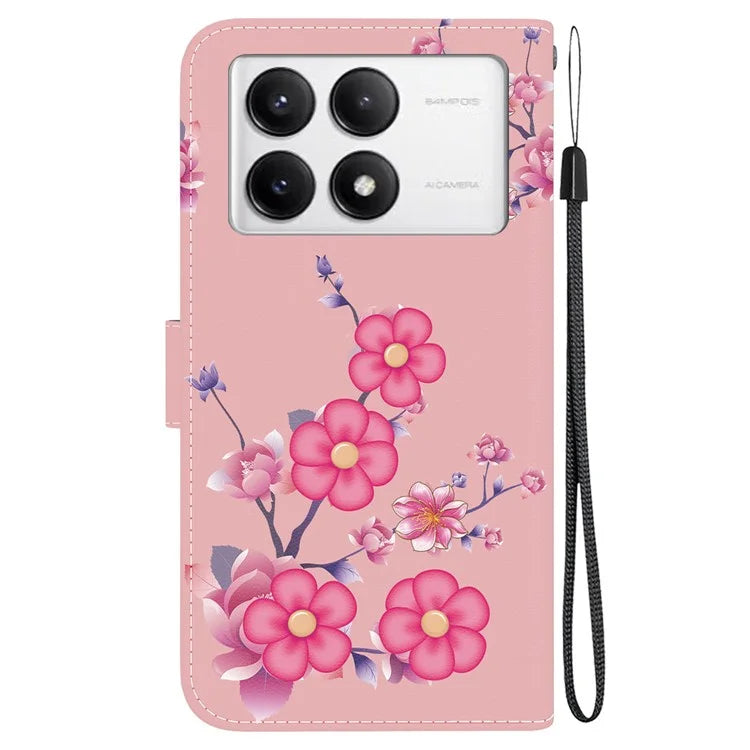 For Xiaomi Poco F6 Pro 5G / Redmi K70 5G / K70 Pro 5G Wallet Case Pattern Print Leather Phone Cover