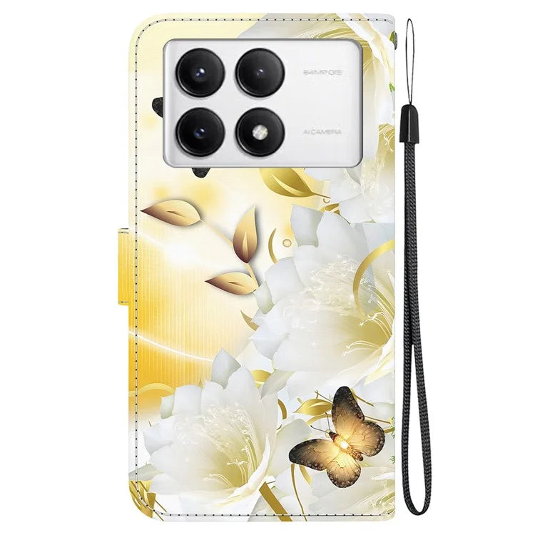 For Xiaomi Poco F6 Pro 5G / Redmi K70 5G / K70 Pro 5G Wallet Case Pattern Print Leather Phone Cover