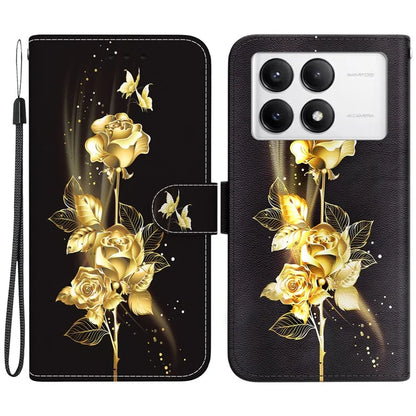 For Xiaomi Poco F6 Pro 5G / Redmi K70 5G / K70 Pro 5G Wallet Case Pattern Print Leather Phone Cover