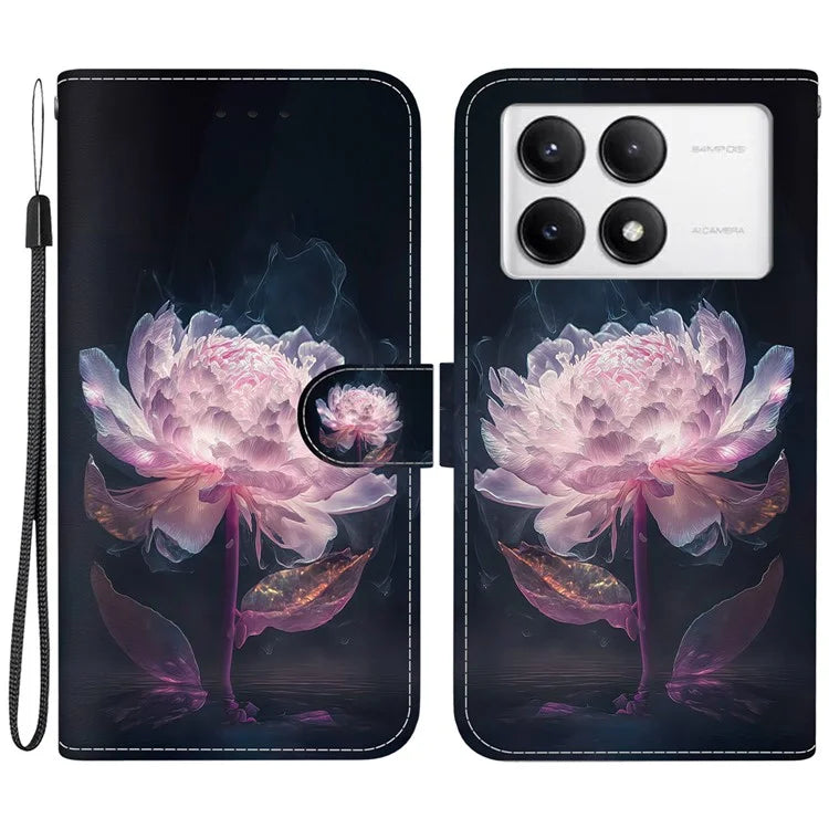 For Xiaomi Poco F6 Pro 5G / Redmi K70 5G / K70 Pro 5G Wallet Case Pattern Print Leather Phone Cover