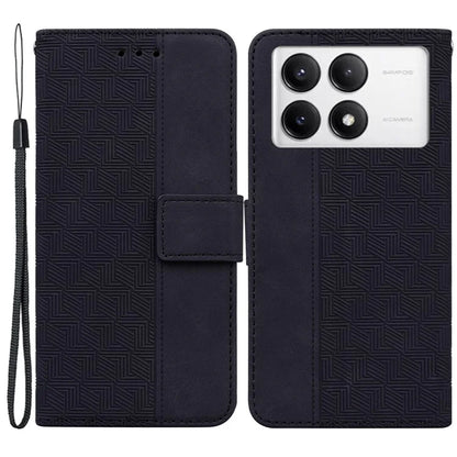 For Xiaomi Poco F6 Pro 5G / Redmi K70 5G / K70 Pro 5G Wallet Case Geometry Pattern Leather Phone Cover