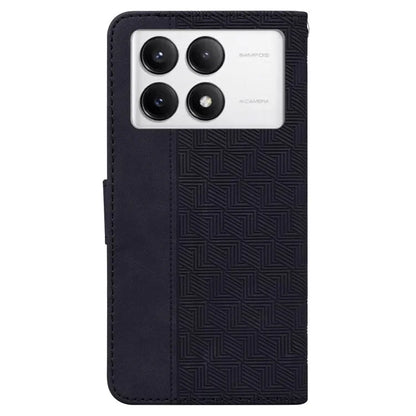 For Xiaomi Poco F6 Pro 5G / Redmi K70 5G / K70 Pro 5G Wallet Case Geometry Pattern Leather Phone Cover