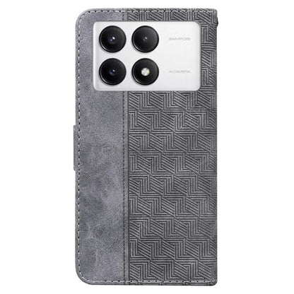 For Xiaomi Poco F6 Pro 5G / Redmi K70 5G / K70 Pro 5G Wallet Case Geometry Pattern Leather Phone Cover