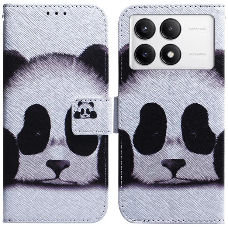 For Xiaomi Poco F6 Pro 5G / Redmi K70 5G / K70 Pro 5G Leather Case Pattern Print Wallet Phone Cover