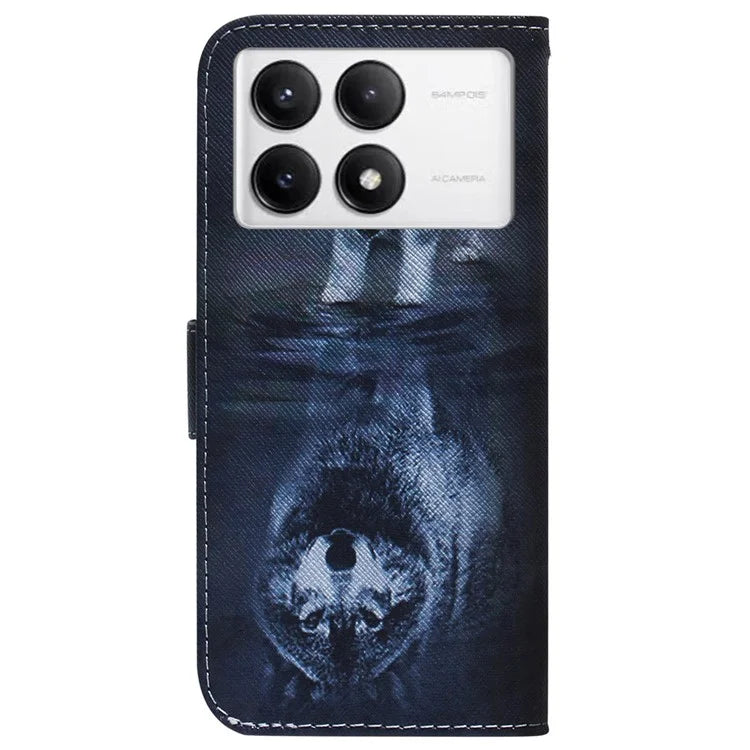 For Xiaomi Poco F6 Pro 5G / Redmi K70 5G / K70 Pro 5G Leather Case Pattern Print Wallet Phone Cover