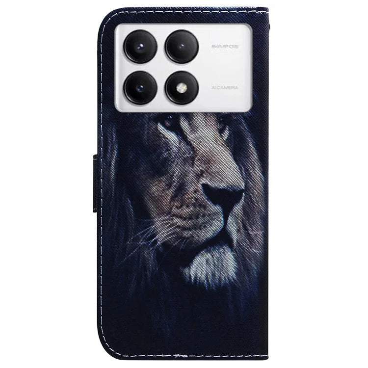 For Xiaomi Poco F6 Pro 5G / Redmi K70 5G / K70 Pro 5G Leather Case Pattern Print Wallet Phone Cover