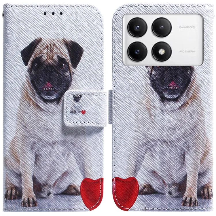 For Xiaomi Poco F6 Pro 5G / Redmi K70 5G / K70 Pro 5G Leather Case Pattern Print Wallet Phone Cover