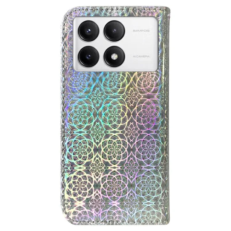 For Xiaomi Poco F6 Pro 5G / Redmi K70 5G / K70 Pro 5G Phone Case Dazzling Flower Leather Cover