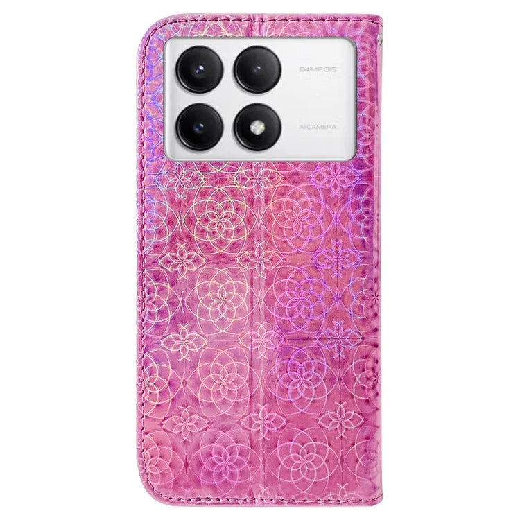 For Xiaomi Poco F6 Pro 5G / Redmi K70 5G / K70 Pro 5G Phone Case Dazzling Flower Leather Cover