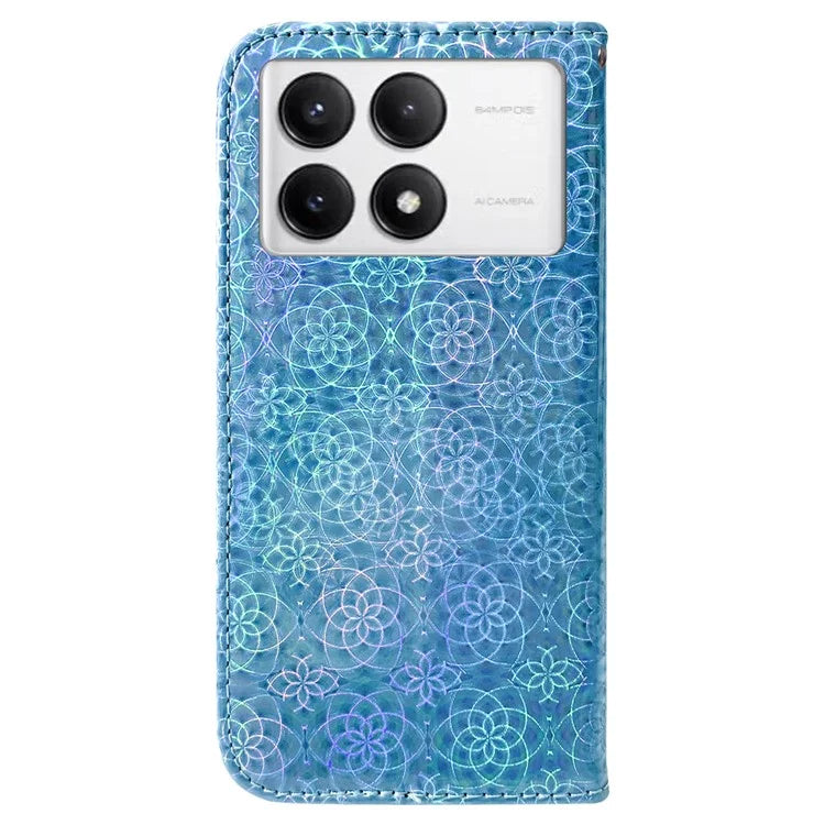 For Xiaomi Poco F6 Pro 5G / Redmi K70 5G / K70 Pro 5G Phone Case Dazzling Flower Leather Cover