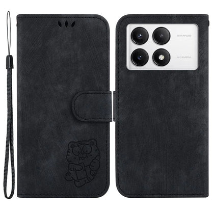 For Xiaomi Poco F6 Pro 5G  /  Redmi K70 5G  /  K70 Pro 5G Wallet Phone Case Cute Tiger Imprint Leather Cover