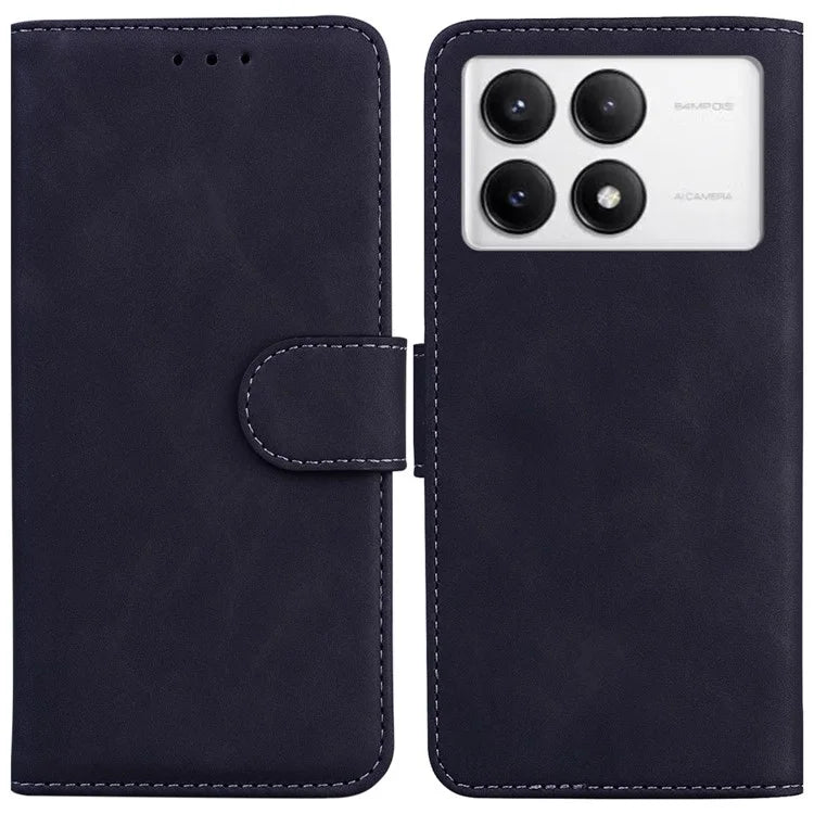 For Xiaomi Poco F6 Pro 5G / Redmi K70 5G / K70 Pro 5G Phone Case Solid Color Leather Wallet Cover