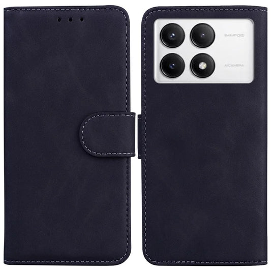 For Xiaomi Poco F6 Pro 5G / Redmi K70 5G / K70 Pro 5G Phone Case Solid Color Leather Wallet Cover