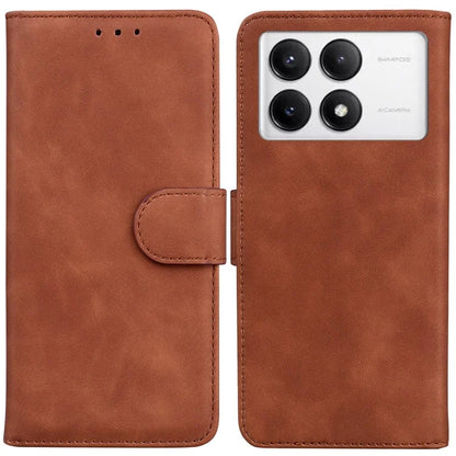 For Xiaomi Poco F6 Pro 5G / Redmi K70 5G / K70 Pro 5G Phone Case Solid Color Leather Wallet Cover