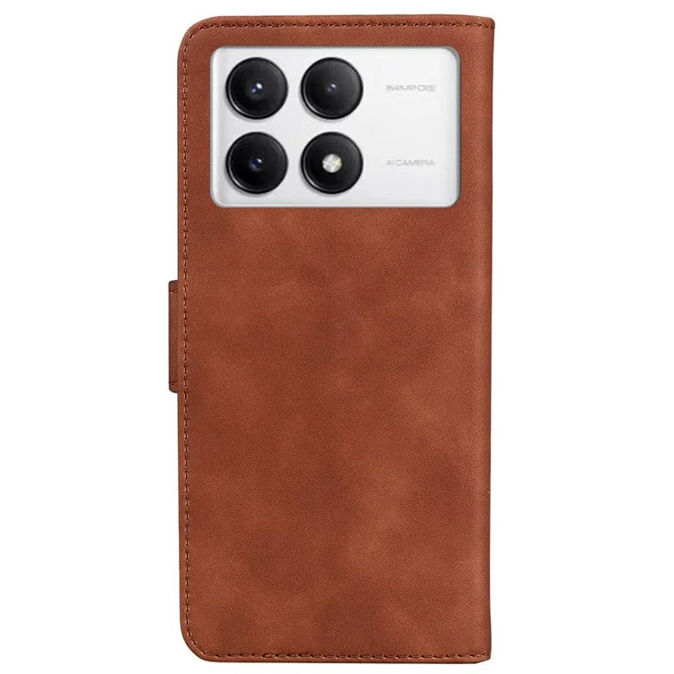 For Xiaomi Poco F6 Pro 5G / Redmi K70 5G / K70 Pro 5G Phone Case Solid Color Leather Wallet Cover