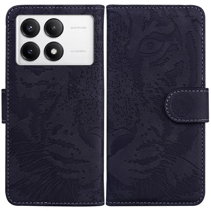 For Xiaomi Poco F6 Pro 5G / Redmi K70 5G / K70 Pro 5G Phone Case Tiger Imprint Stand Leather Cover