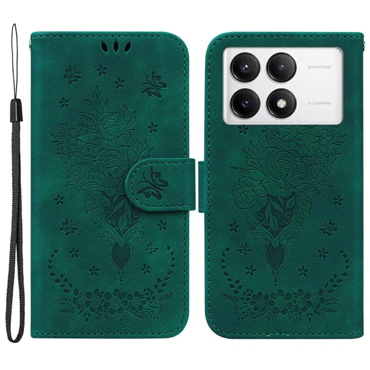 For Xiaomi Poco F6 Pro 5G / Redmi K70 5G / K70 Pro 5G Case Leather Phone Cover Pattern Imprint