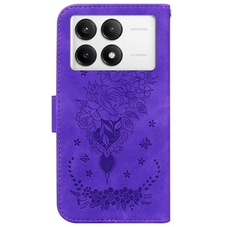 For Xiaomi Poco F6 Pro 5G / Redmi K70 5G / K70 Pro 5G Case Leather Phone Cover Pattern Imprint