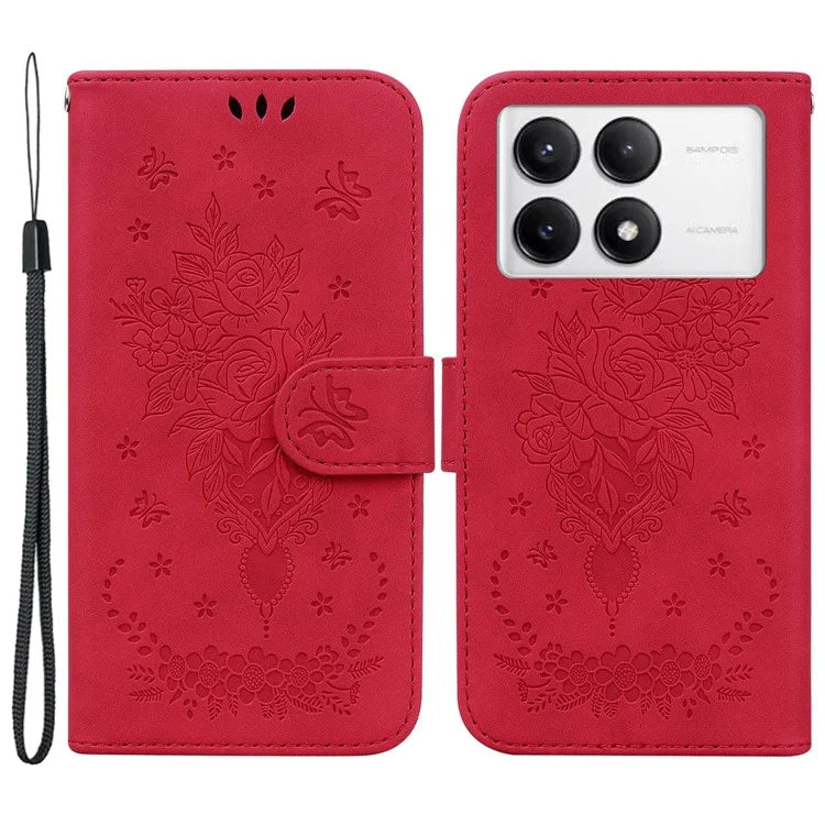 For Xiaomi Poco F6 Pro 5G / Redmi K70 5G / K70 Pro 5G Case Leather Phone Cover Pattern Imprint