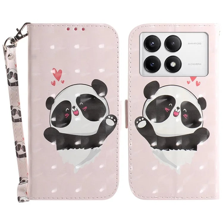 For Xiaomi Poco F6 Pro 5G / K70 5G / K70 Pro 5 Wallet Phone Case 3D Pattern Print Leather Flip Cover