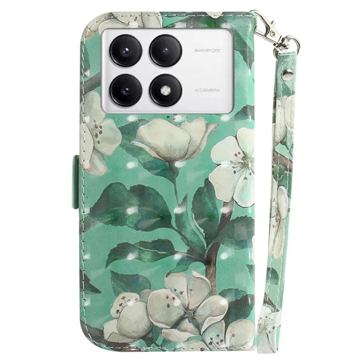 For Xiaomi Poco F6 Pro 5G / K70 5G / K70 Pro 5 Wallet Phone Case 3D Pattern Print Leather Flip Cover