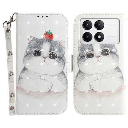 For Xiaomi Poco F6 Pro 5G / K70 5G / K70 Pro 5 Wallet Phone Case 3D Pattern Print Leather Flip Cover
