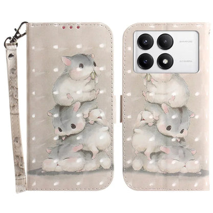For Xiaomi Poco F6 Pro 5G / K70 5G / K70 Pro 5 Wallet Phone Case 3D Pattern Print Leather Flip Cover