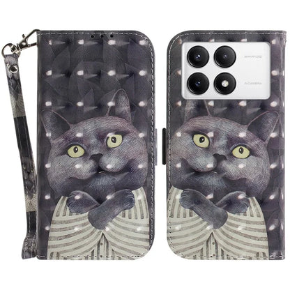 For Xiaomi Poco F6 Pro 5G / K70 5G / K70 Pro 5 Wallet Phone Case 3D Pattern Print Leather Flip Cover