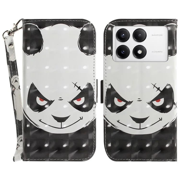 For Xiaomi Poco F6 Pro 5G / K70 5G / K70 Pro 5 Wallet Phone Case 3D Pattern Print Leather Flip Cover
