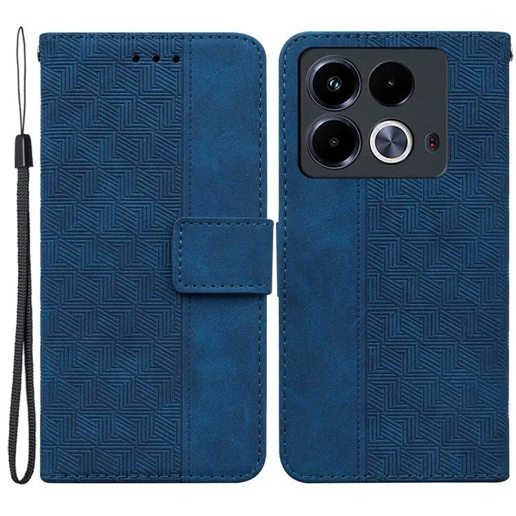 For Infinix Note 40 Phone Case Geometry Pattern Wallet Leather Flip Cover