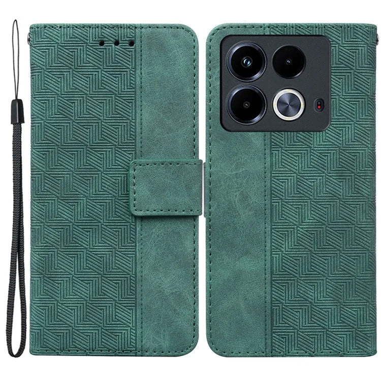 For Infinix Note 40 Phone Case Geometry Pattern Wallet Leather Flip Cover