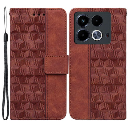 For Infinix Note 40 Phone Case Geometry Pattern Wallet Leather Flip Cover