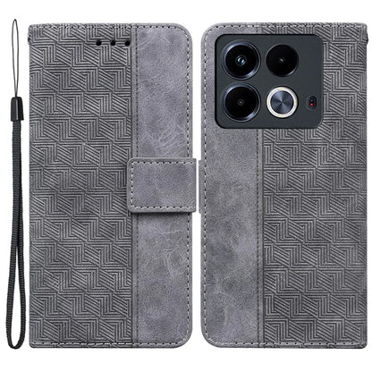 For Infinix Note 40 Phone Case Geometry Pattern Wallet Leather Flip Cover