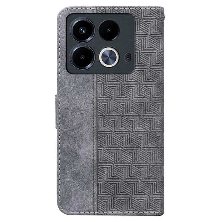 For Infinix Note 40 Phone Case Geometry Pattern Wallet Leather Flip Cover