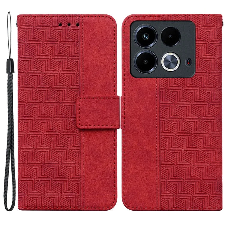 For Infinix Note 40 Phone Case Geometry Pattern Wallet Leather Flip Cover